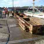 Fender Removal at Ullapool Harbour February 2014