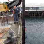 Installing New Fenders at Ullapool Harbour Spring 2014