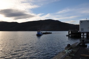 Barge towed into harbour