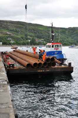 Loading Barge at Ullapool Harbour