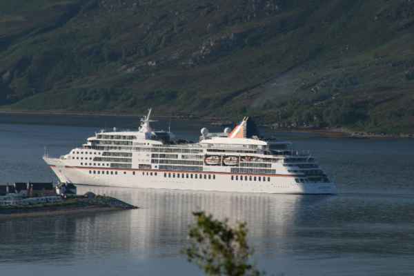 Cruise Ship Europa 2 at Ullapool Harbour