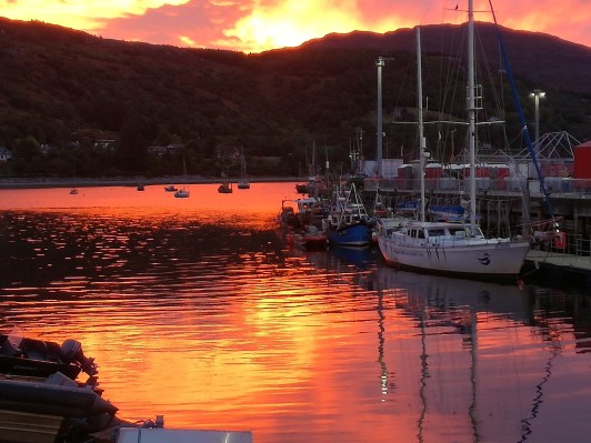 Sunset at the Pontoon, Ullapool Harbour 2017